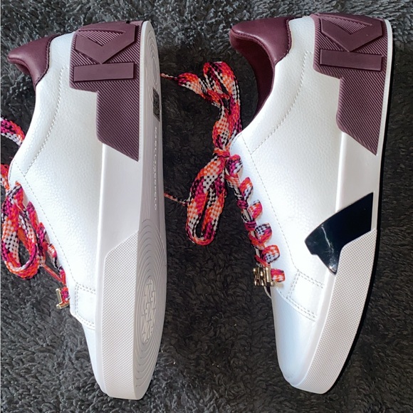 Brand New Burgundy and White Karl Lagerfeld Sneakers - Picture 4 of 6